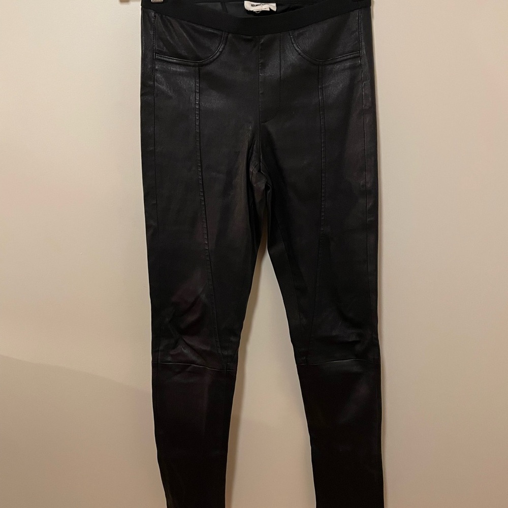 Black Genuine Leather Leggings